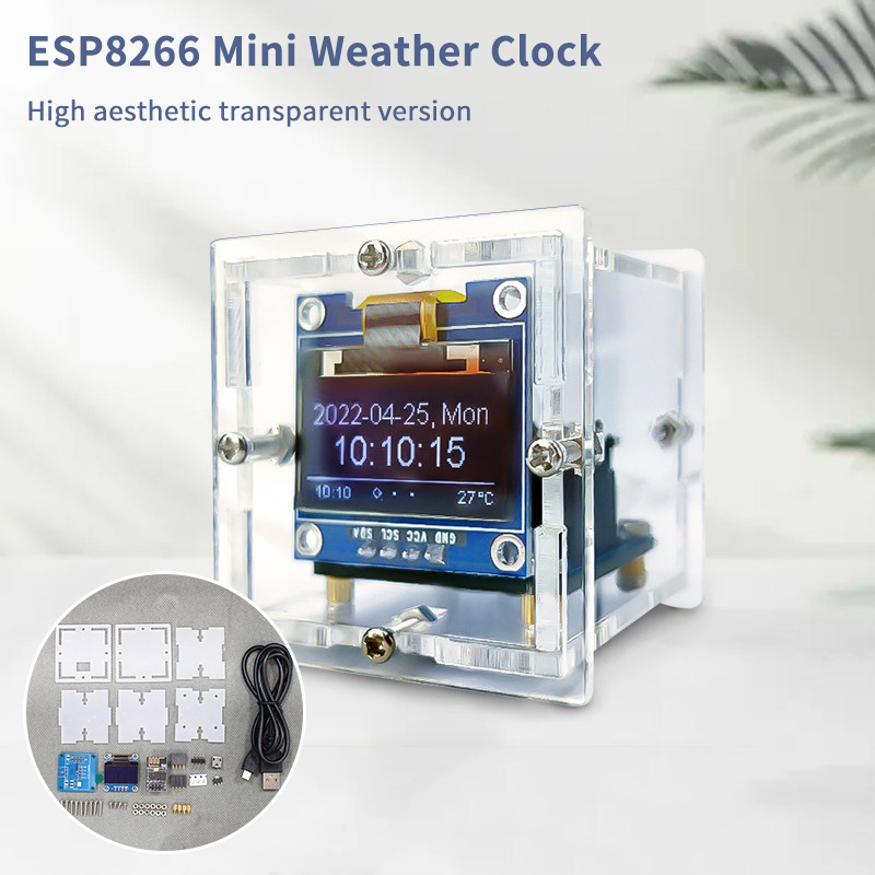 Esp8266 - طقم ساعة الطقس المصغرة ESP8266 -