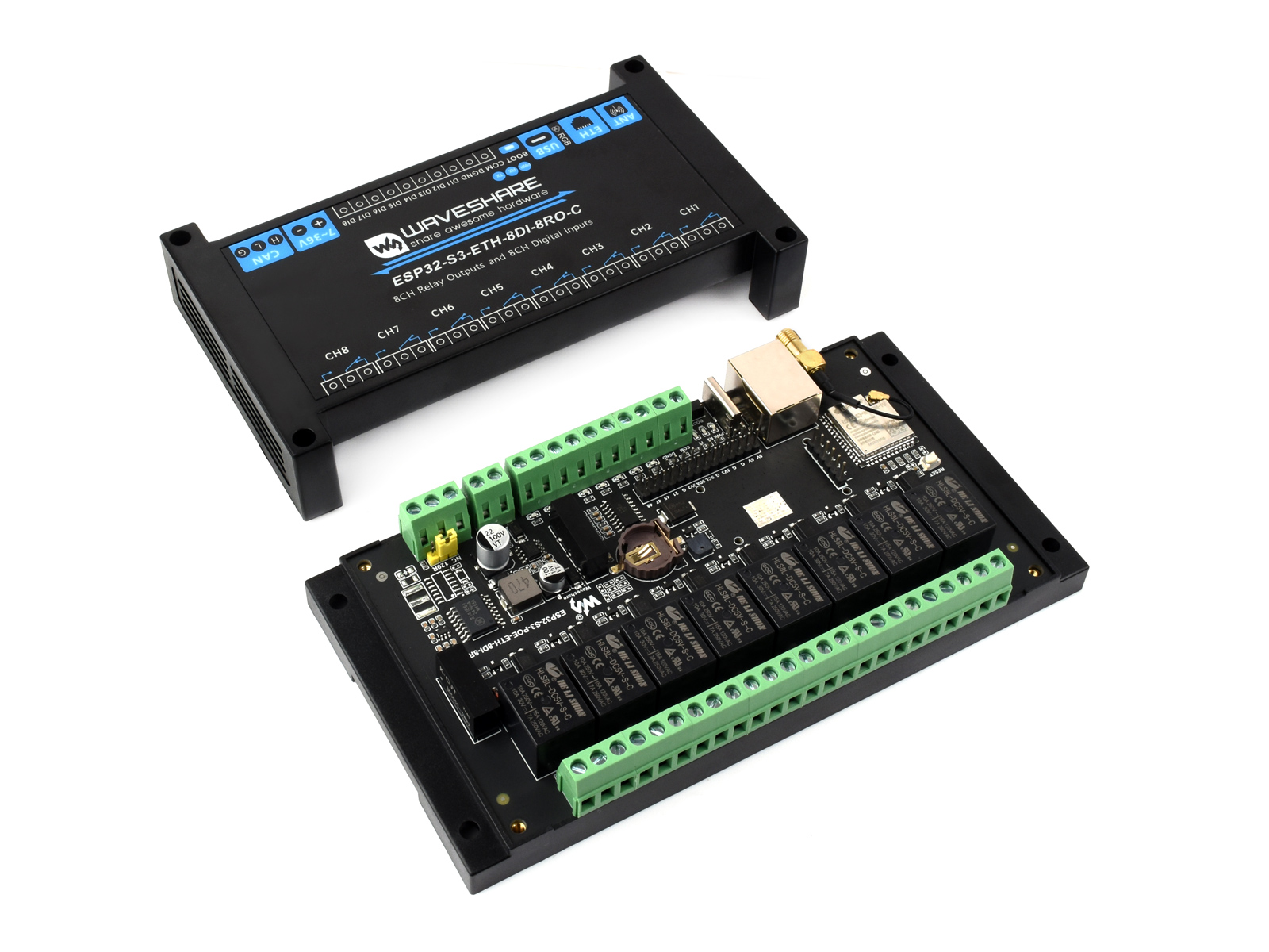 Esp32 S3 - وحدة ترحيل WiFi صناعية ذات 8