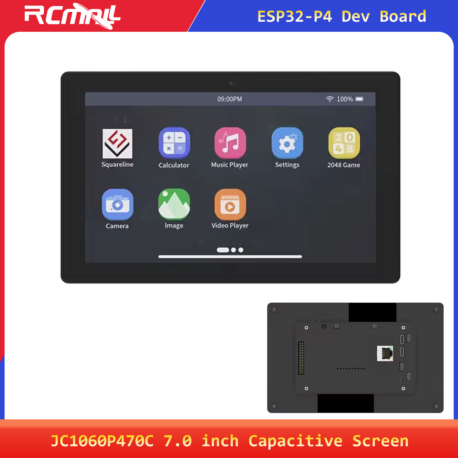 Esp32 C6 - لوحة تطوير JC1060P470C بشاشة لمس سعوية