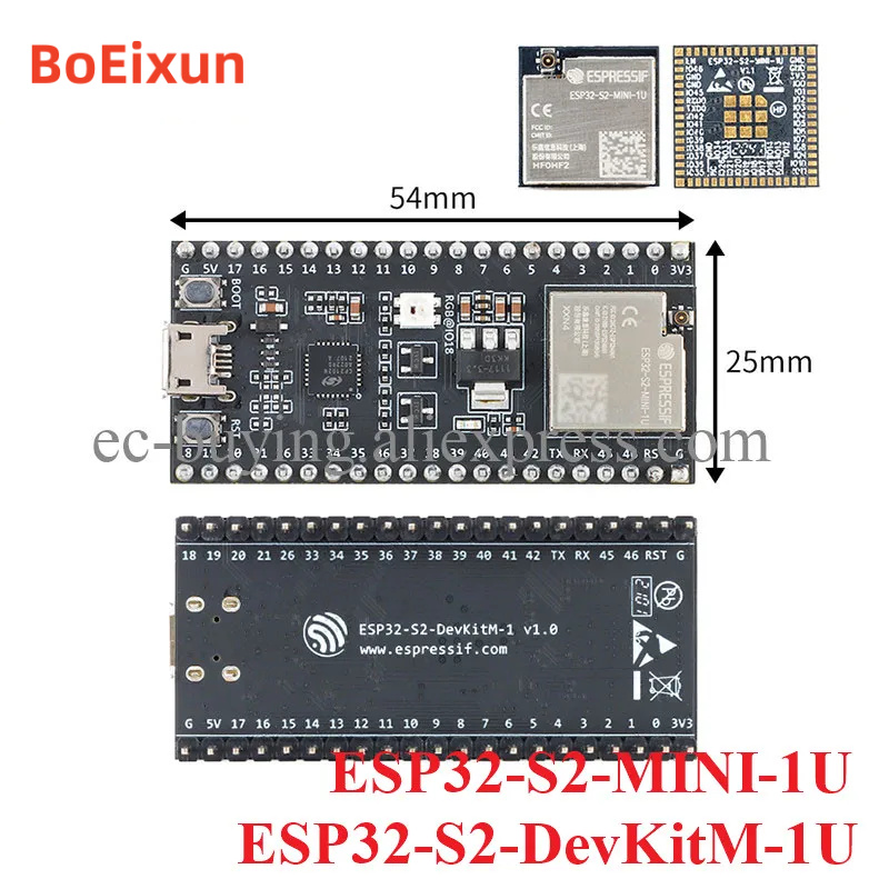 Esp32 S2 - ESP32-S2-DevKitM-1U مجلس التنمية ESP32 ESP32-S2 ESP32-S2-MINI-1