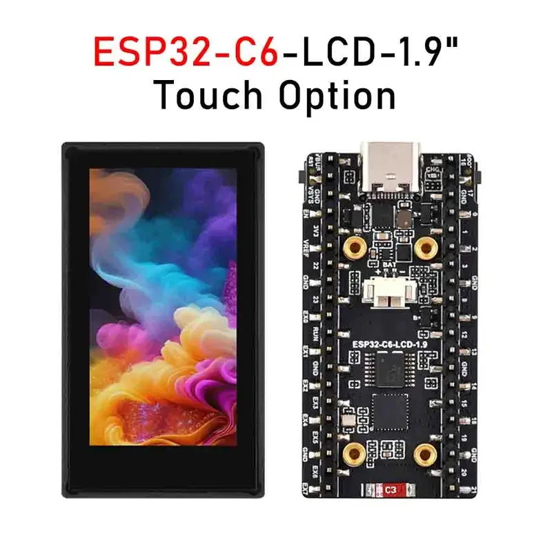 Esp32 C6 - لوحة تطوير ESP32-C6 بشاشة LCD مقاس