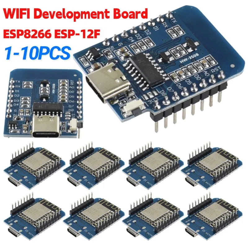 Esp8266 - 1-10 قطعة ESP8266 ESP-12F D1 لوحة