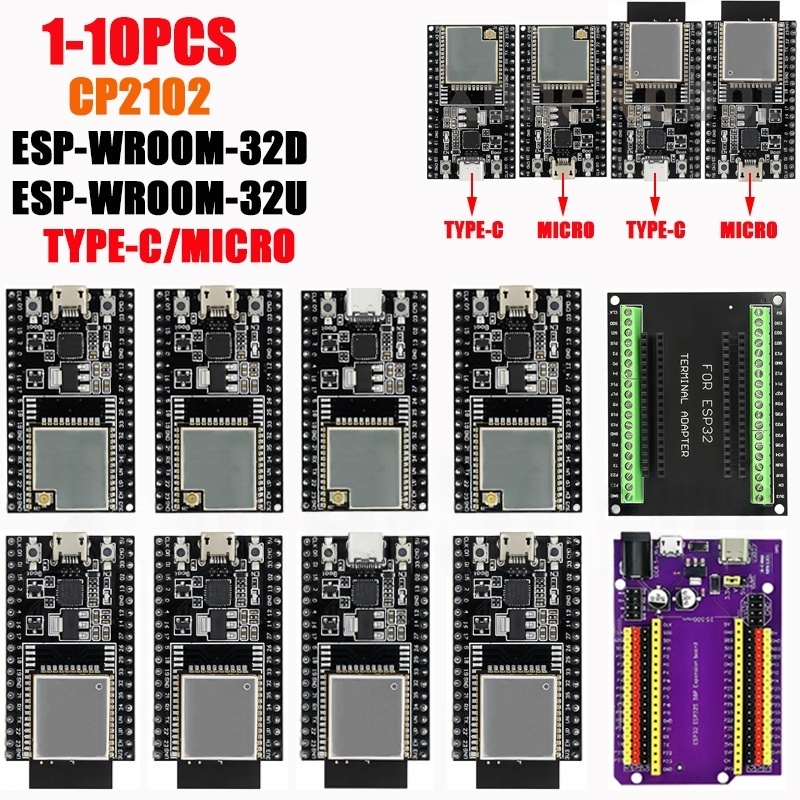 Esp32 Devkit - 1-10 قطعة ESP32-DevKitC الأساسية مجلس TYPE-C/مايكرو
