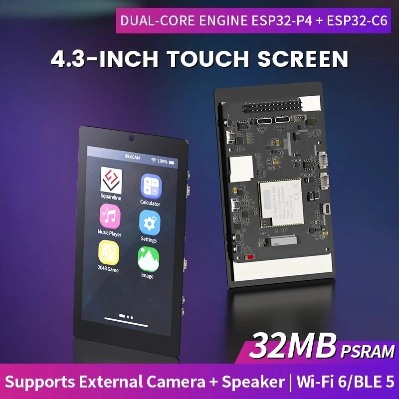 Esp32 C6 - شاشة لمس سعوية IPS مقاس 4.3