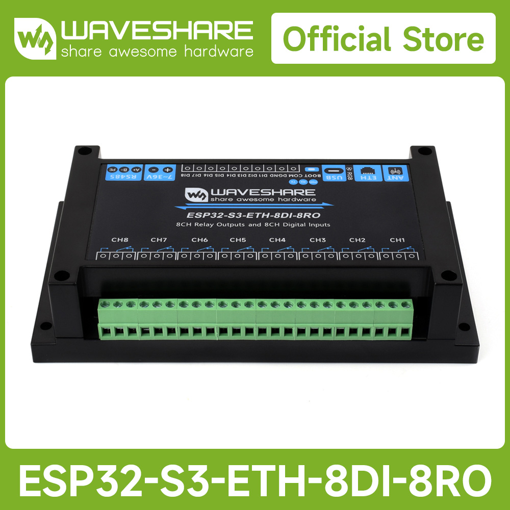 Waveshare الصناعية 8-قناة ESP3 - مراجعة Esp32 S3 وسعره
