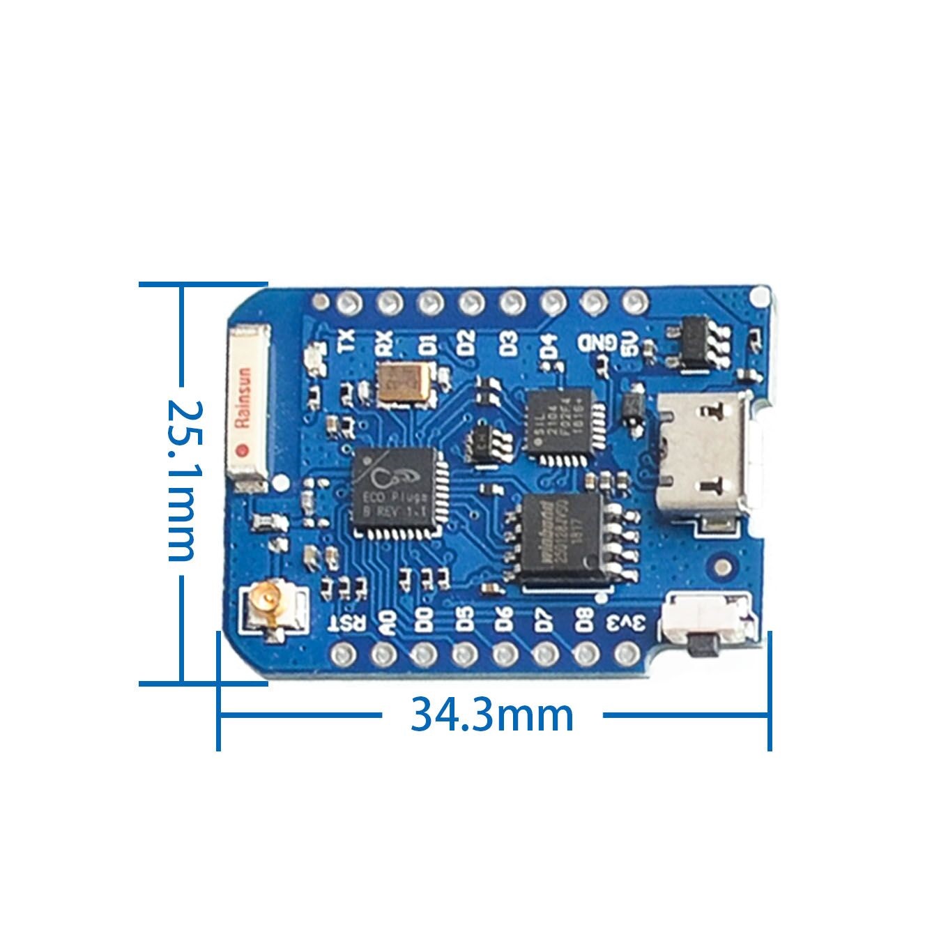 WEMOS-موصل هوائي خارجي ، لوحة  - مراجعة Esp8266 Nodemcu وسعره
