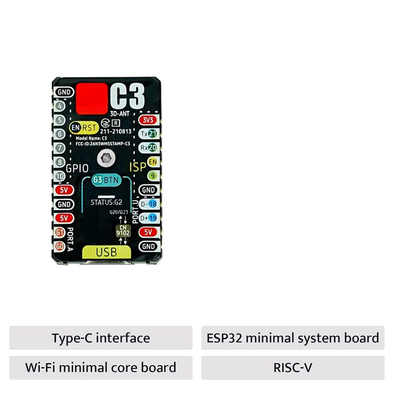لوحة تطوير AS95-ESP32-C3 M5sta - مراجعة Esp32 C3 وسعره