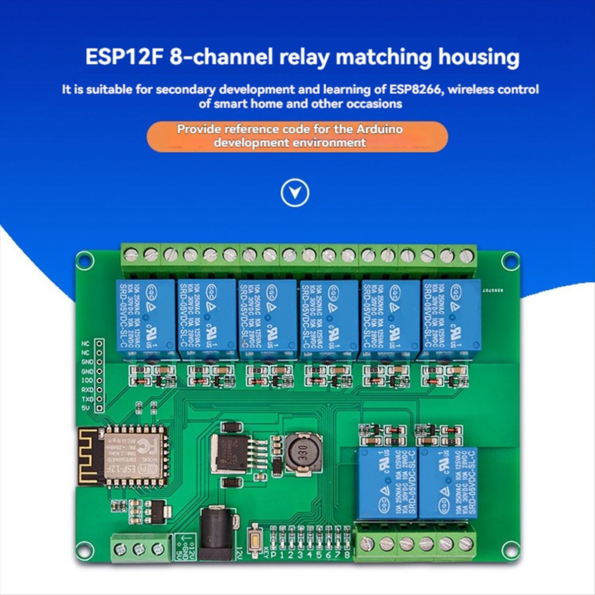 وحدة ريلاي A99X بـ 8 قنوات، وح - مراجعة Esp8266 وسعره