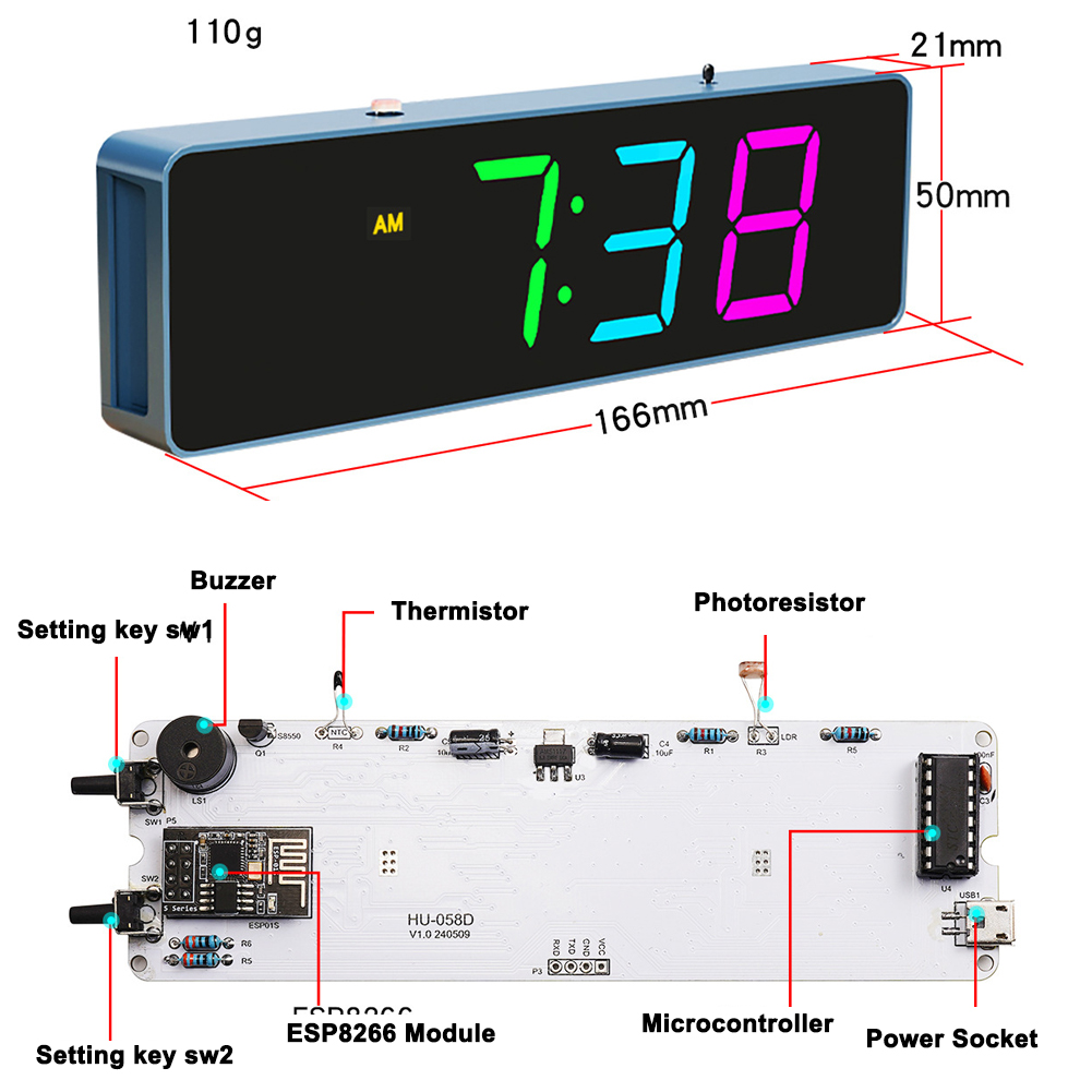 مجموعة ساعة إلكترونية ذكية واي - مراجعة Esp8266 وسعره