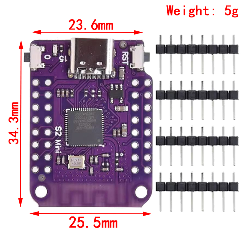 ESP32 S2 Mini V1.0.0 - LOLIN W - مراجعة Esp32 S2 وسعره