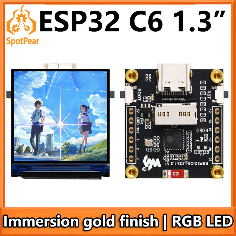 ESP32-C6 لوحة تطوير LCD 1.3 بو - مراجعة Espressif Esp32 وسعره