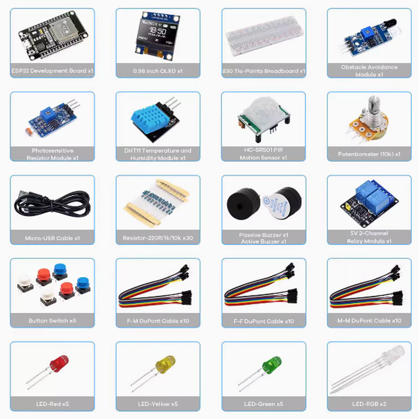 مجموعة المخلق لمشاريع كاتب عدة - مراجعة Esp32 Devkit وسعره