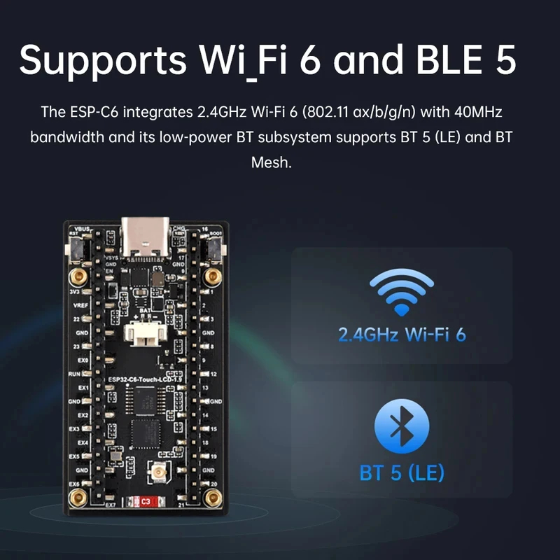 لوحة تطوير ESP32-C6 بشاشة LCD  - مراجعة Esp32 C6 وسعره