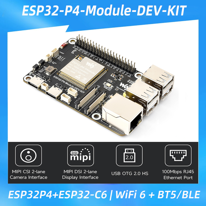 لوحة تطوير ESP32-P4 + ESP32-C6 - مراجعة Esp32 P4 وسعره