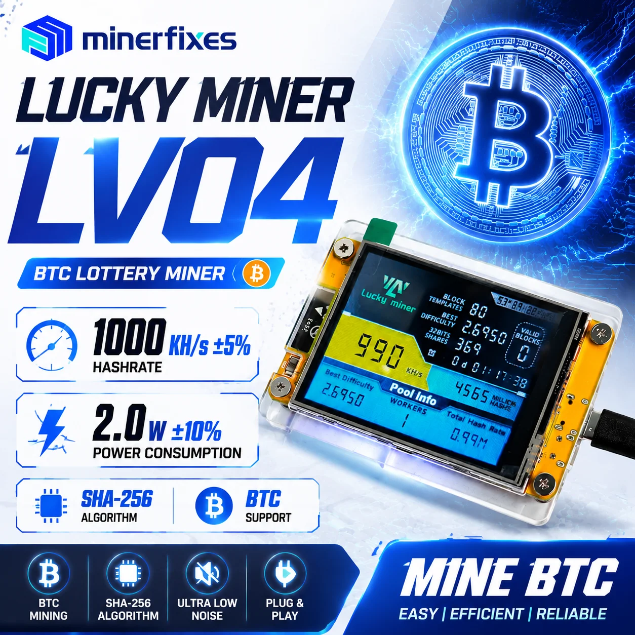 جهاز تعدين Lucky Miner LV04 Ne - مراجعة Espressif Esp32 وسعره