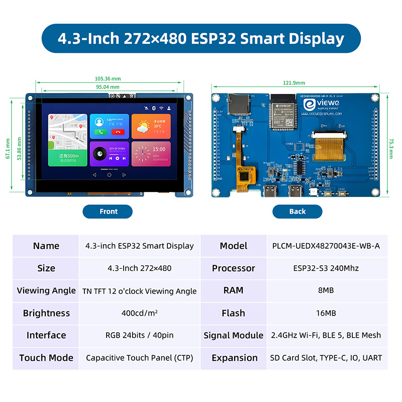 لوحة تطوير ESP32 S3 بشاشة لمس  - مراجعة Esp32 P4 وسعره