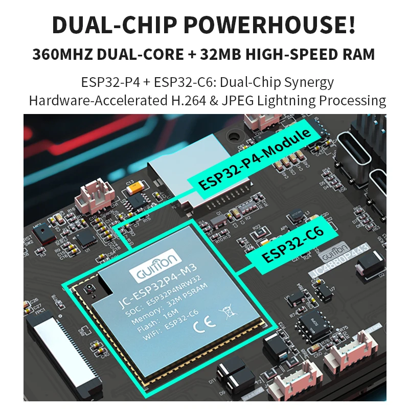 شاشة لمس سعوية IPS مقاس 4.3 بو - مراجعة Esp32 C6 وسعره