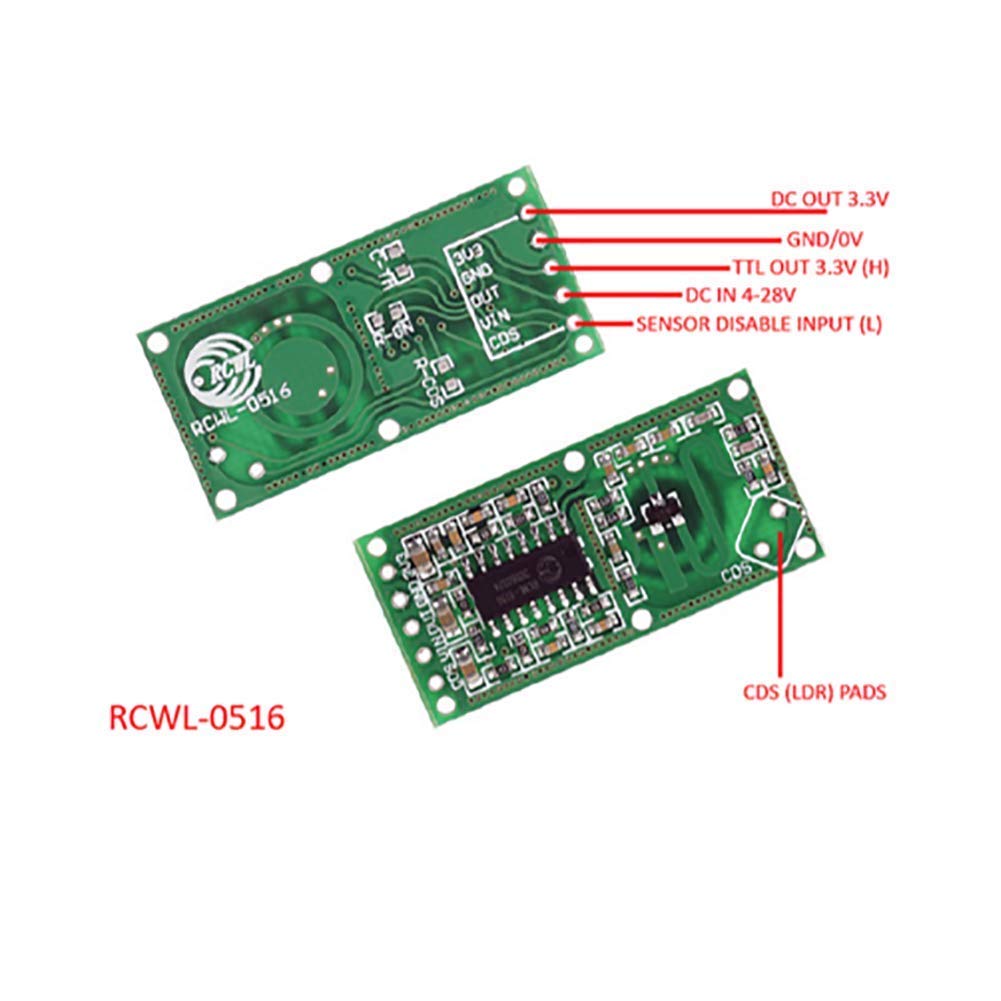 5 قطعة RCWL-0516 مستشعر كشف ال - مراجعة Esp8266 Nodemcu وسعره