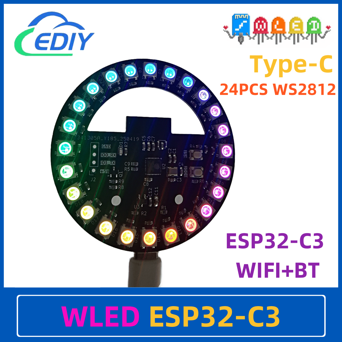 WLED ESP32-C3 مجلس التنمية ضوء - مراجعة Esp32 C3 وسعره