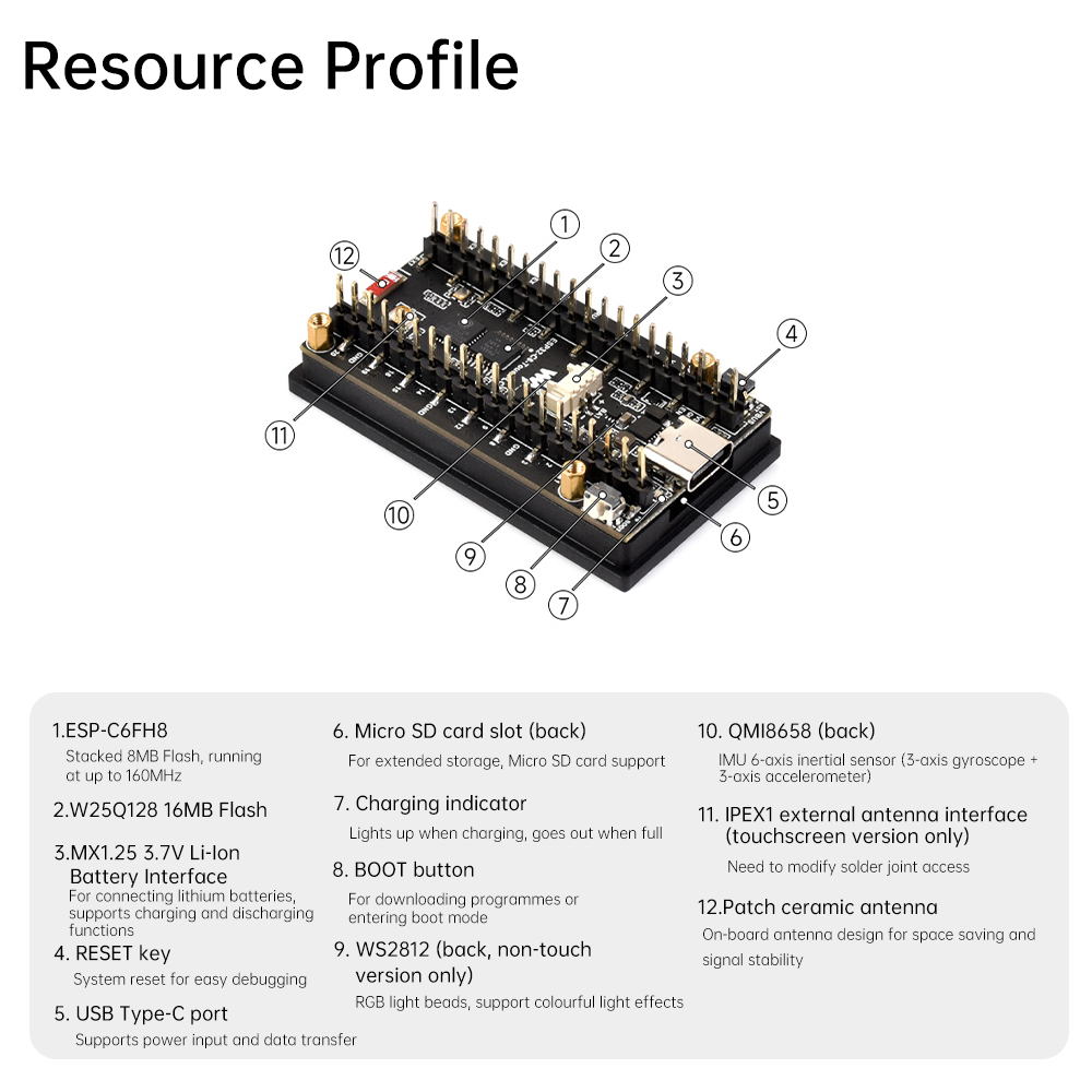 لوحة تطوير ESP32-C6 للإنترنت ا - مراجعة Esp32 C6 وسعره